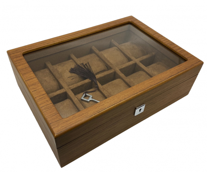 Cutie 10 ceasuri  Luxury Wood Brown [3]