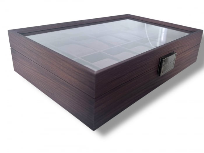 Cutie 12 ceasuri Premium Brown Wood [3]