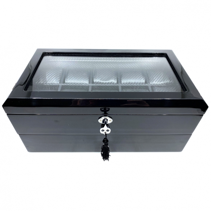 Cutie 16 Ceasuri si Butoni Lux Black Wood [4]