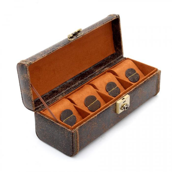 Cutie 4 Ceasuri Cubano Piele Naturală by Friedrich Made in Germany [6]