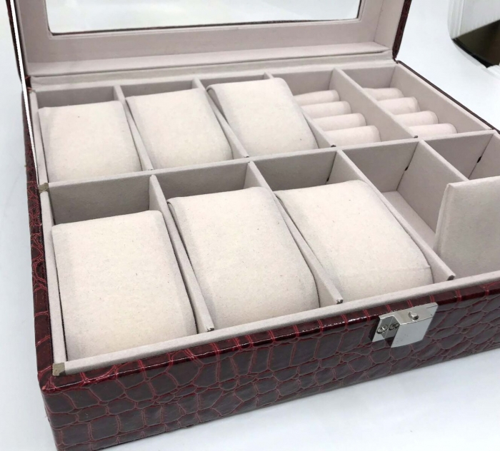 Cutie 6 Ceasuri si Bijuterii Chic Bordo By Borealy [3]