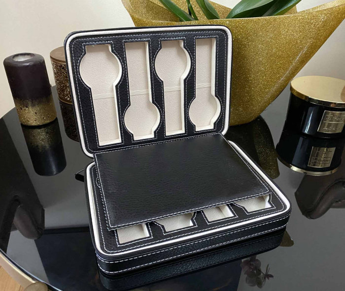 Cutie 8 ceasuri Black Leather - Travel Style [5]