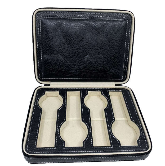 Cutie 8 ceasuri Black Leather - Travel Style [3]