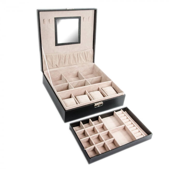 Cutie 4 Ceasuri si Bijuterii Elegant Black [3]