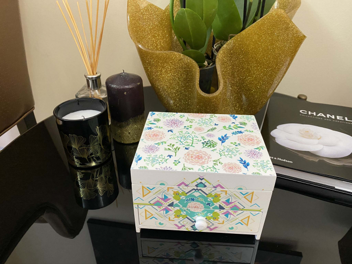 Cutie Bijuterii din Lemn cu 2 Compartimente [4]