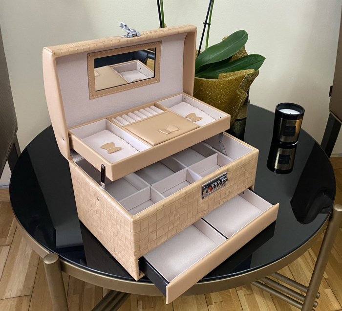 Cutie bijuterii Luxury Beige Croco by Borealy [6]