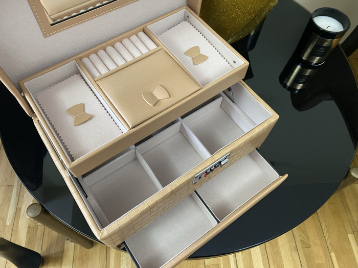 Cutie bijuterii Luxury Beige Croco by Borealy [7]