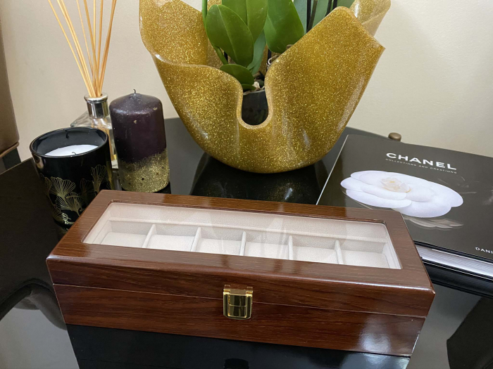 Cutie 6 Ceasuri din Lemn Elegant Brown [5]