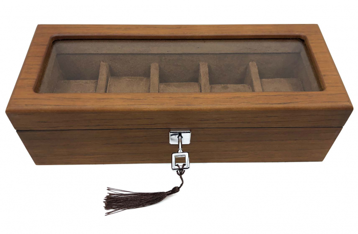 Cutie 5 ceasuri lemn Luxury Brown [3]