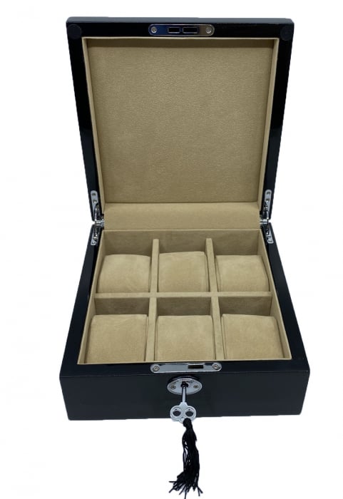 Cutie 6 ceasuri Luxury Wooden Black [4]