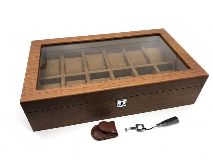 Cutie 12 ceasuri  Luxury Wood Brown [2]