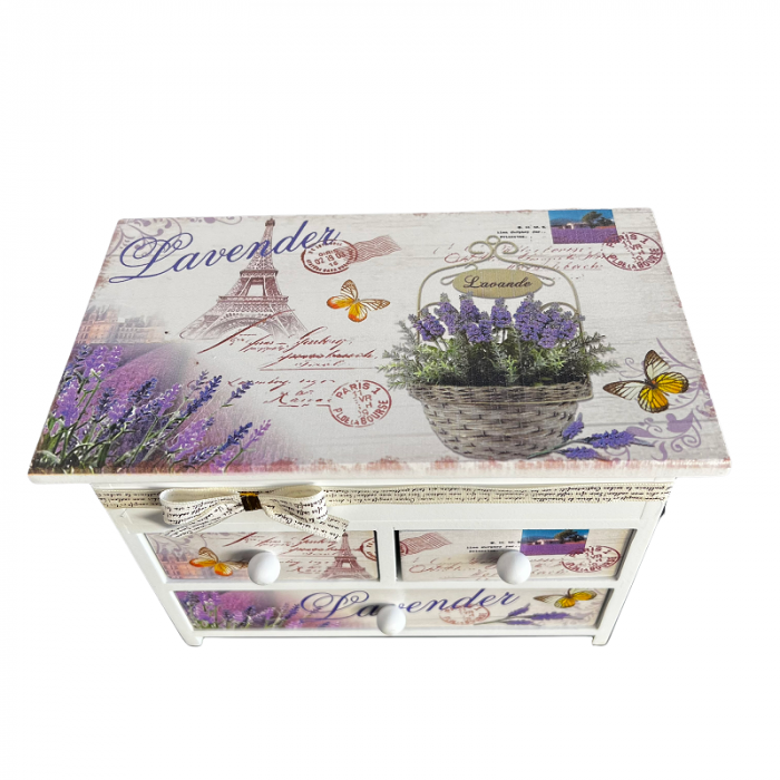 Cutie Bijuterii Beautiful Spring Flowers & Cadou Ceas Lavander Quartz [3]