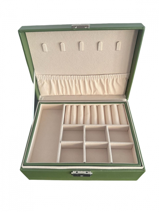 Cutie de bijuterii din piele Green Style, 23 x 17 x 10 cm [3]