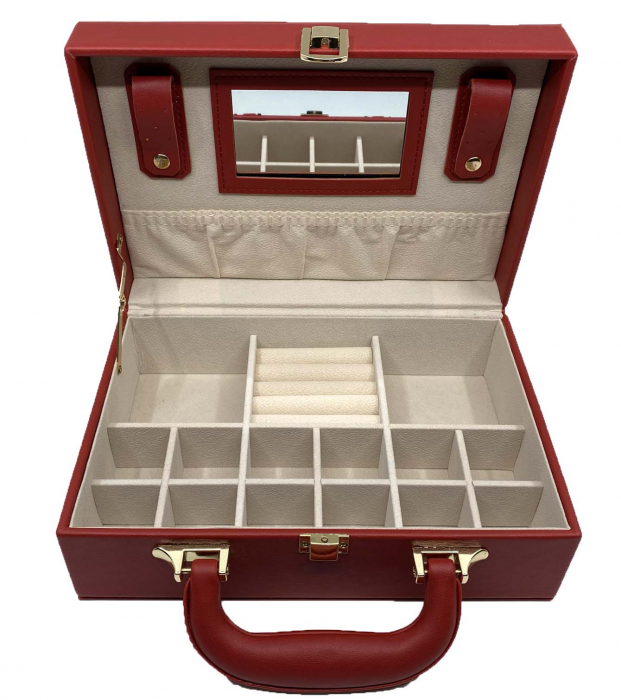 Cutie de bijuterii din piele Red Style, 25 x 17 cm [3]