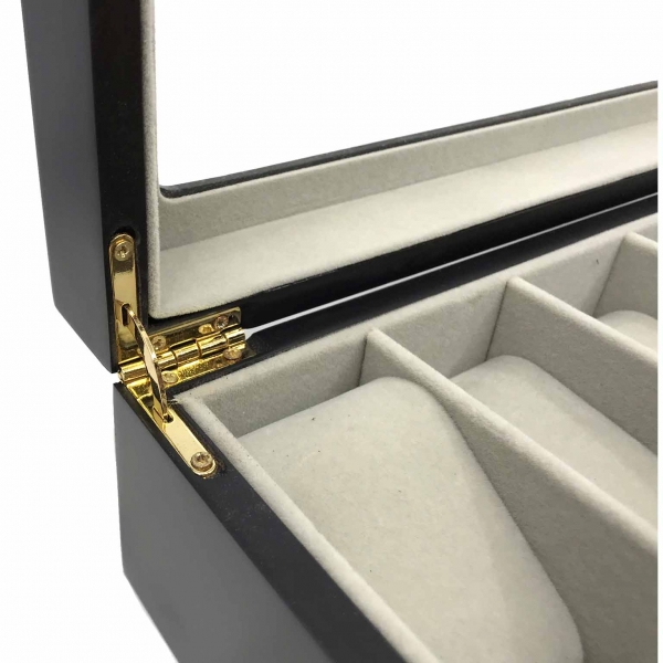 Cutie de 12 ceasuri lemn negru by Borealy [3]