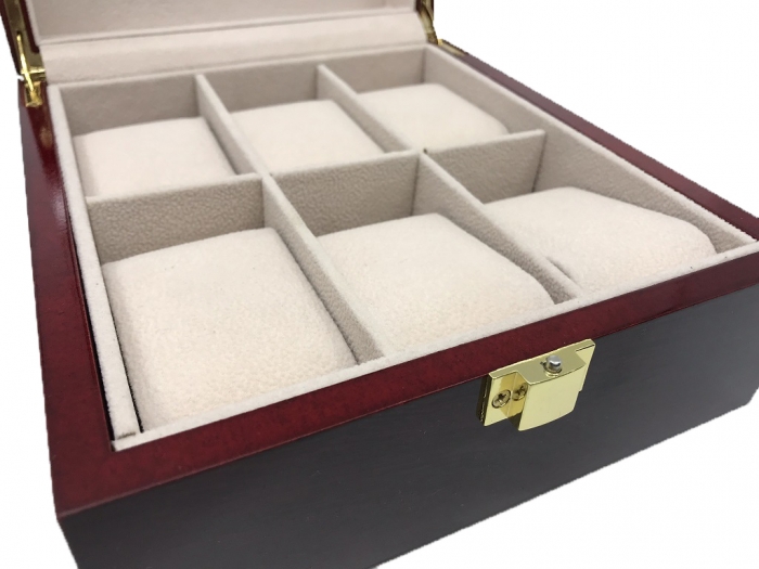 Cutie ceasuri Wooden Brown for 6 watches, include Personalizare Gratuita cu Placuta Gravata [2]