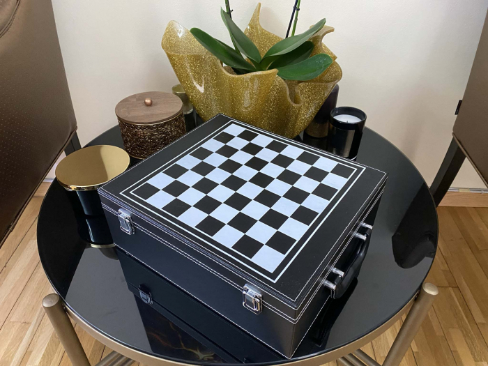 Cutie Dubla Vin Chianti cu Accesorii si Sah by Borealy [4]