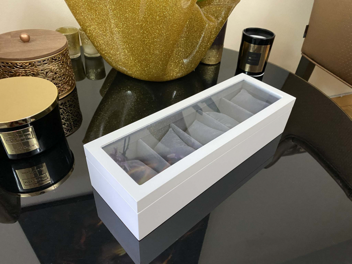 Cutie pentru 5 ceasuri White Velvet [3]