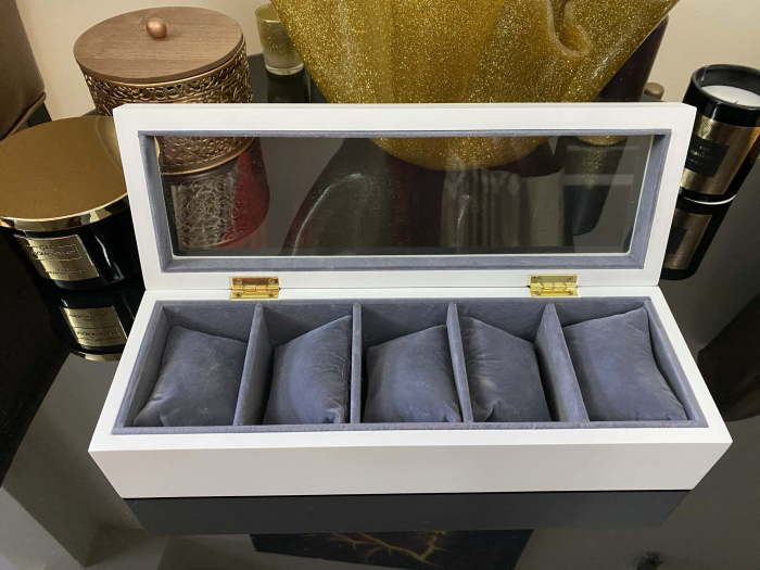 Cutie pentru 5 ceasuri White Velvet [4]