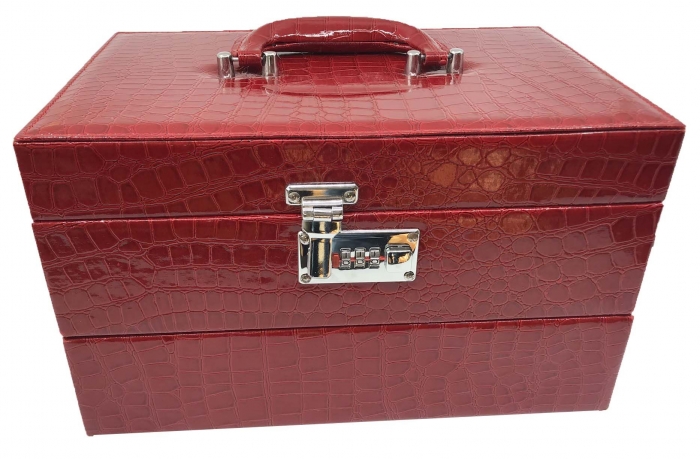 Cutie pentru Ceasuri si Bijuterii XL Croco D'une by Borealy, 30 x 20 x 22 cm [8]