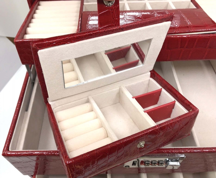 Cutie pentru Ceasuri si Bijuterii XL Croco D'une by Borealy, 30 x 20 x 22 cm [6]