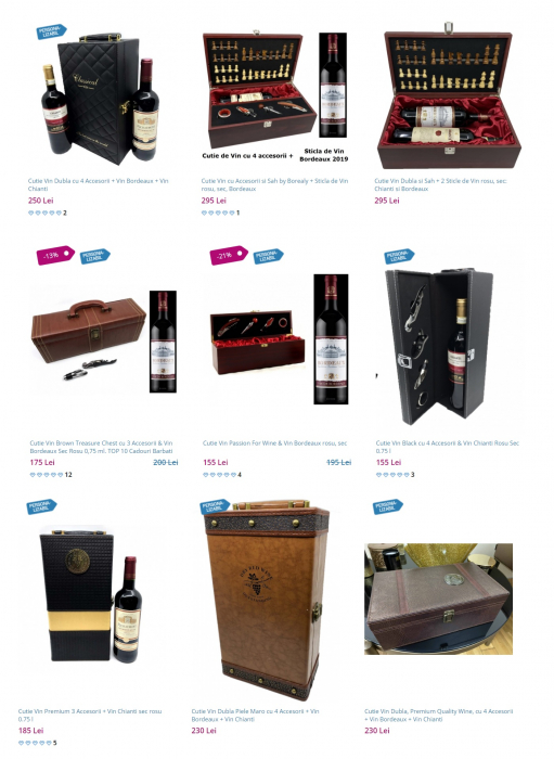 Cutie Vin Dubla cu 4 Accesorii + Vin Bordeaux + Vin Chianti [6]