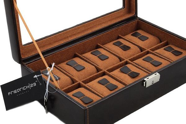 Set Cutie 10 ceasuri Bond Brown by Friedrich si Note Pad Burgundy Hugo Boss - personalizabil [3]