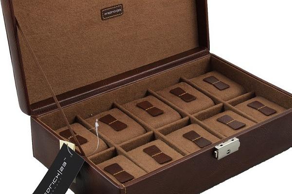 Set Cutie 10 ceasuri Bond Intense Brown by Friedrich si Note Pad Burgundy Hugo Boss - personalizabil [3]