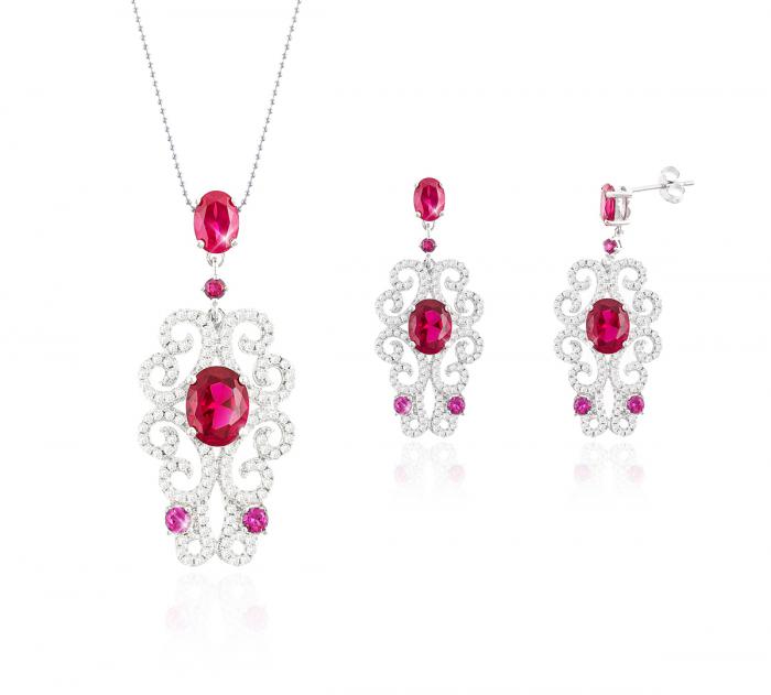 Set Borealy Argint 925 Rubin Dantelle [2]