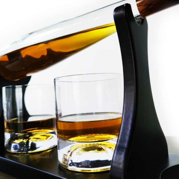 Decantor Bata de Baseball + 4 Pahare & Suport Lemn [7]