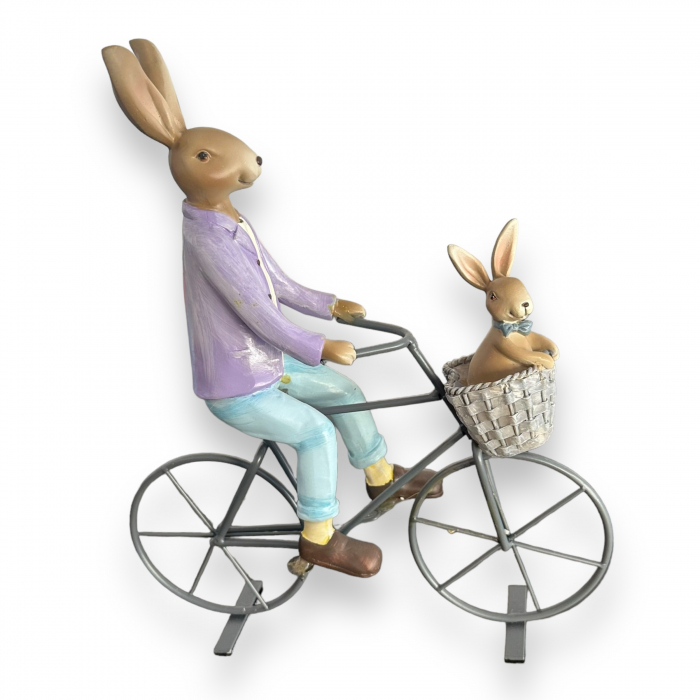 Decoratiune Iepuras pe Bicicleta - Cadou Paste 2025 [4]
