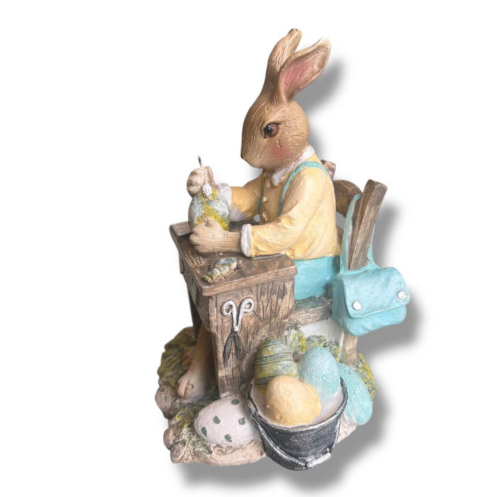 Figurină Iepuraș de Paște care Pictează Ouă Decorațiune Elegantă [2]
