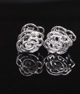 Double Roses White Set cercei si colier [4]