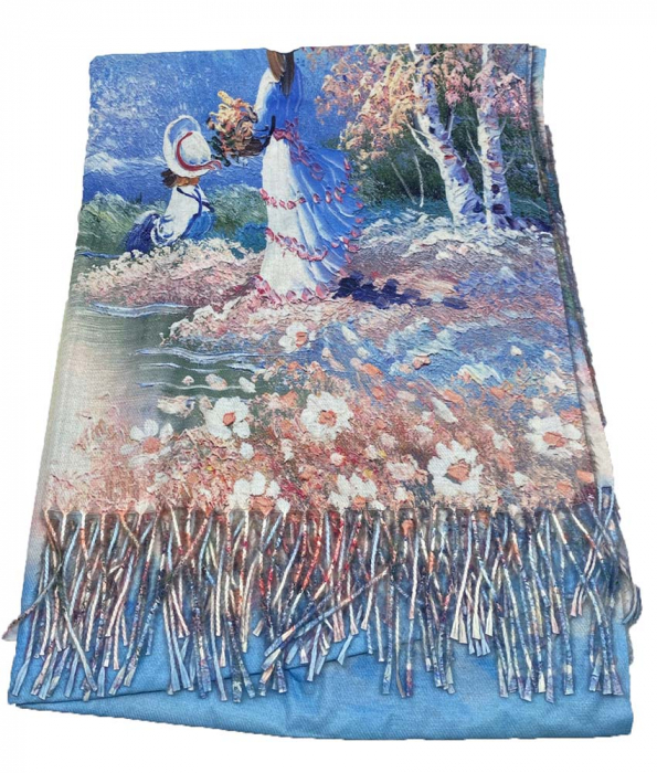 The Lady in Gold Esarfa Matase  - Gustav Klimt [3]