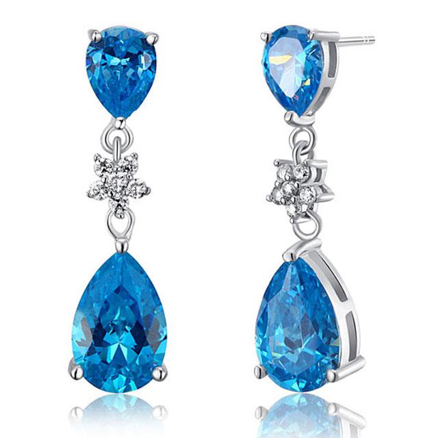 Cercei Topaz Flower Drop [2]