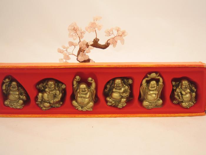 Set Buddha Vesel si Copac Feng Shui cu cristale Cuartz Roz [2]