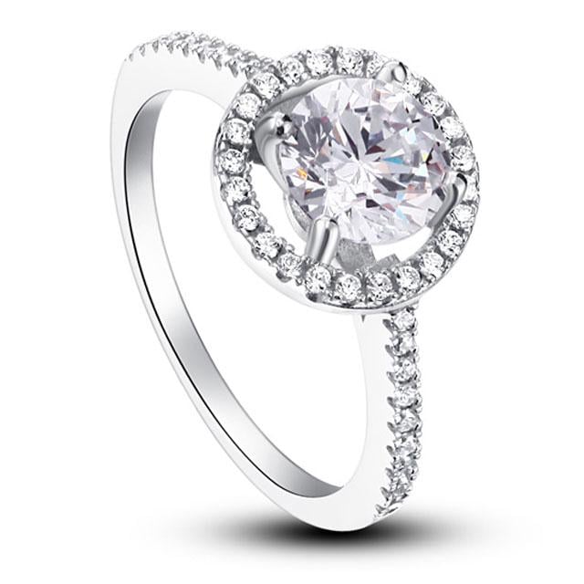 Inel Borealy Simulated Diamond Zirconiu One Silver Marimea 8 [2]