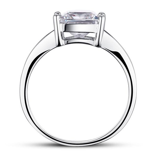 Inel Borealy Argint 925 Simulated Diamond Zirconiu Princess Marimea 6 [4]