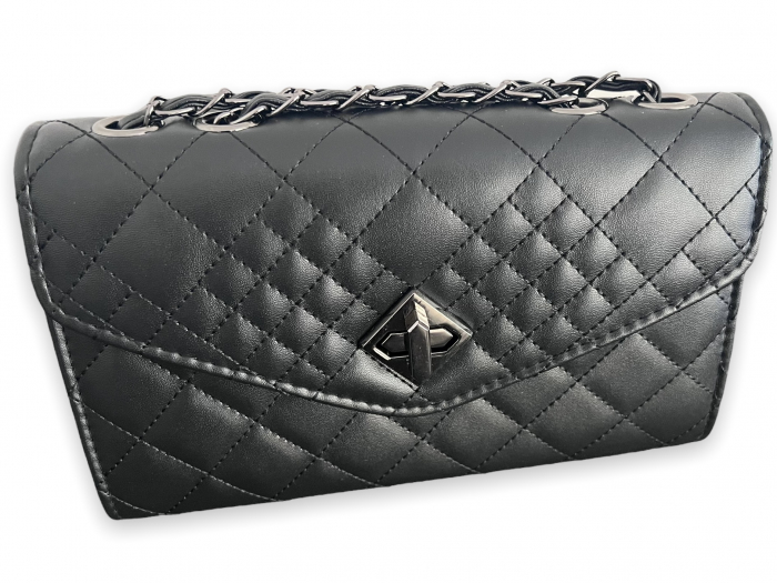 Geanta Black Elegance & Esarfa Matase & Set ceas si bratara Mateo Ferari [6]