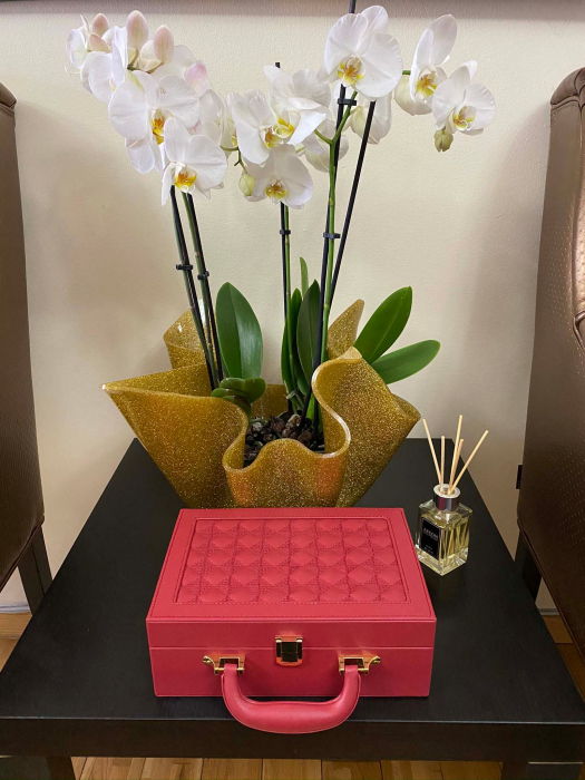 Cutie de bijuterii din piele Red Woman, 25 x 17 cm [4]