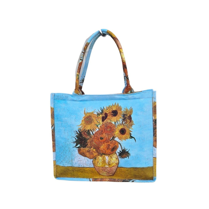 Geantă Flowers – Geantă Textil cu Imprimeu Artistic 35 x 40 cm [6]