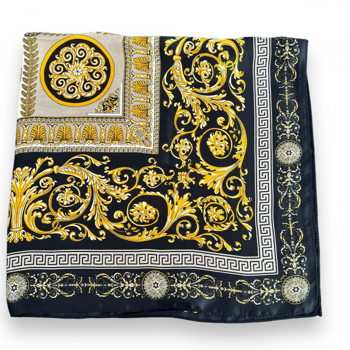 Geanta Black & Gold Elegance si Esarfa Matase Borealy [2]