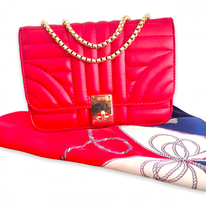 Amour Geanta Summer Red & Esarfa Matase [2]