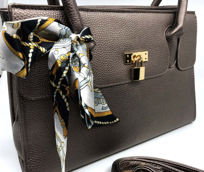 Geanta Leder Bronze Togo Lock [3]