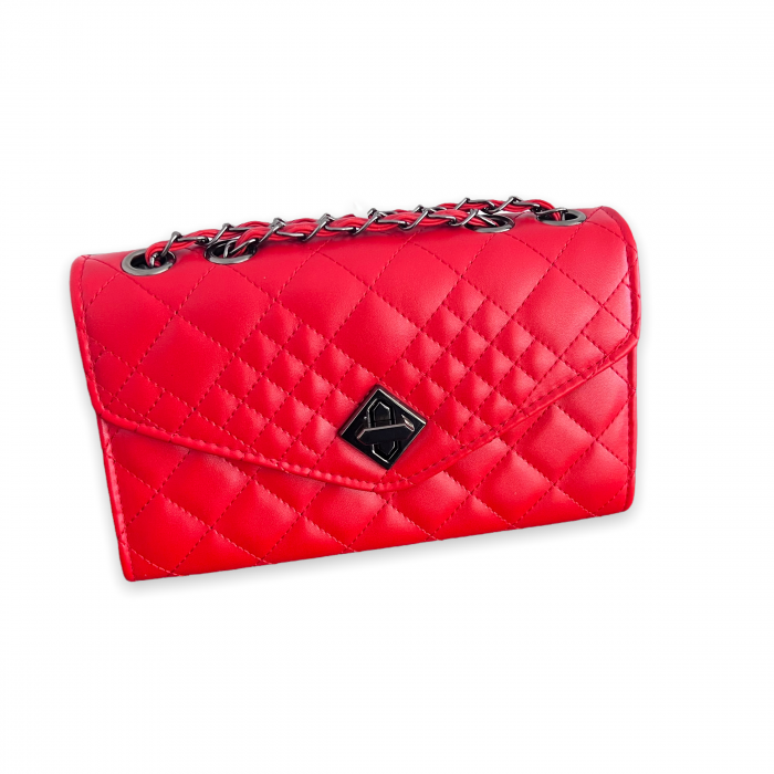 Geanta Lady Red Glamour & Esarfa Matase [3]