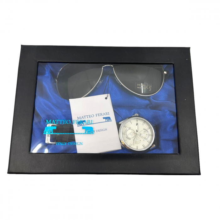 Men Gift Set: Ceas si Ochelari de soare Matteo Ferari [3]