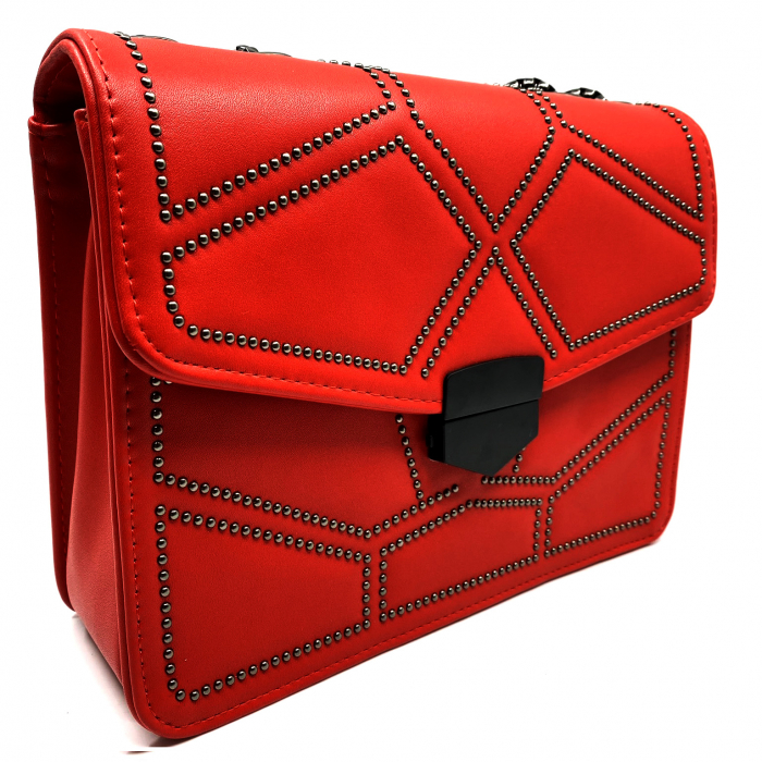 Geanta Red Studded [3]