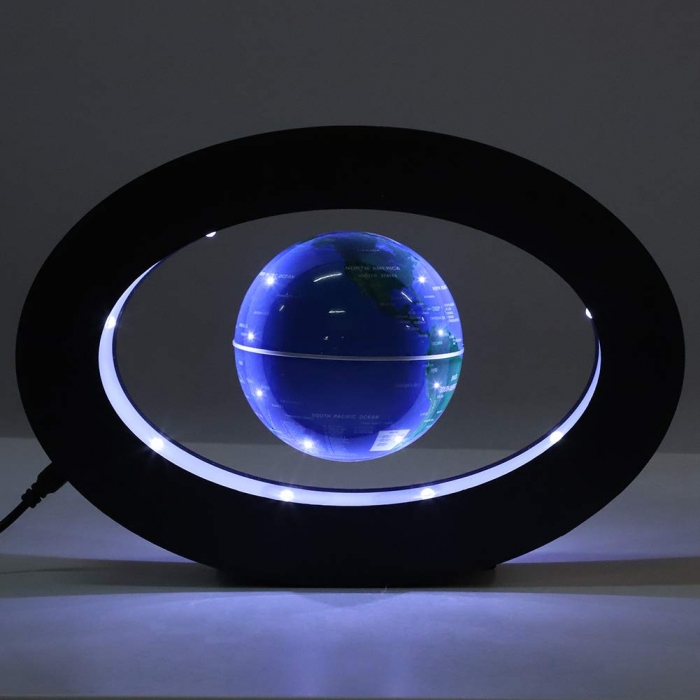 Glob Pământesc Oval Levitaţie Desk + Gratuit: Harta Razuibila a Lumii mare 82 x 59 cm [3]