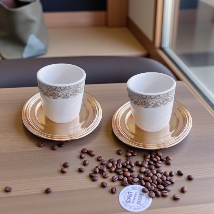 Gold Coffee Set for Two Chinelli - made in Italy [4]