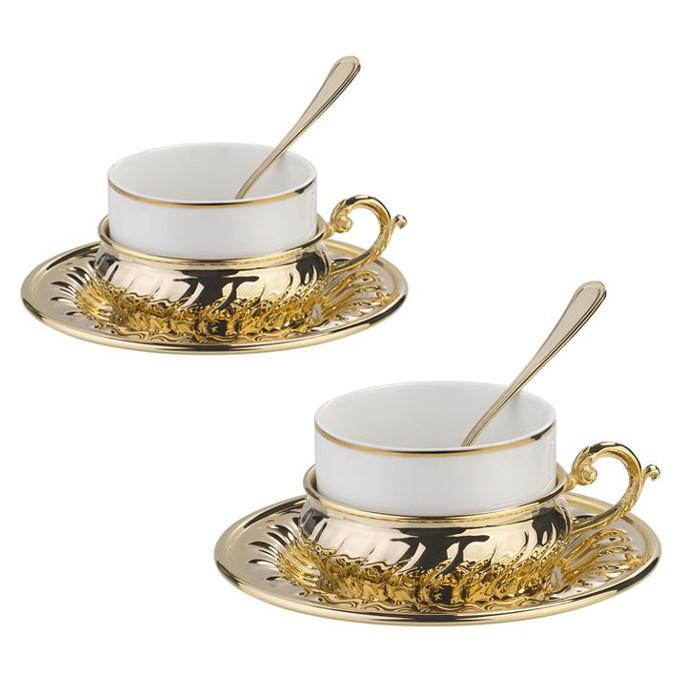 American Gold Coffee Set for Two by Chinelli [2]
